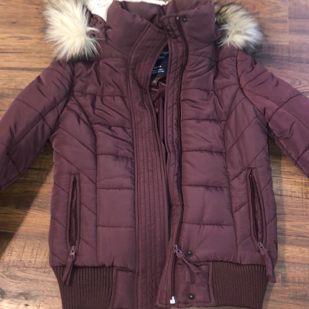 Maroon ski jacket